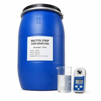 Food Grade Maltitol Liquid Hydrogenated Starch Hydrolysate Syrup 75/50 80/55 85/55 Used in Pastry Candy Daily‑care Formulations