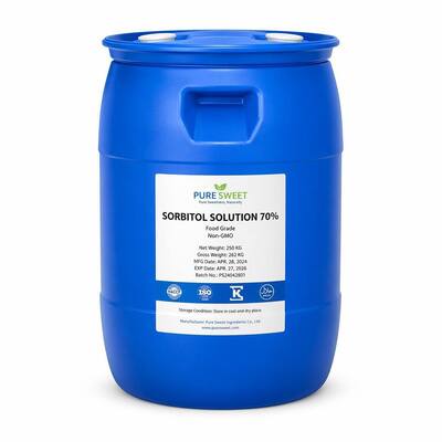 70% Liquid Sorbitol Syrup Crystallizing & Non‑crystallizing Sorbitol Solution BP USP EP For Food Cosmetics Tobacco Adhesive Emulsifier Raw Material