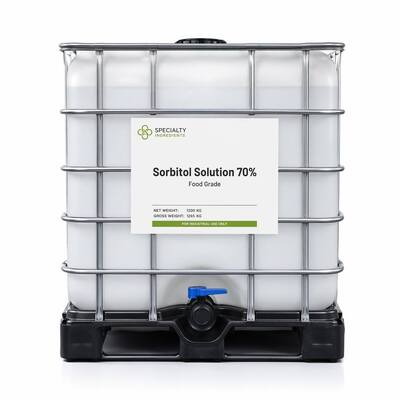 70% Non-Crystallizing Sorbitol Solution, Odorless Aqueous Liquid, BP USP EP Standard, Humectant & Sugar Substitute for Candy, Cosmetics, Tobacco and Adhesives