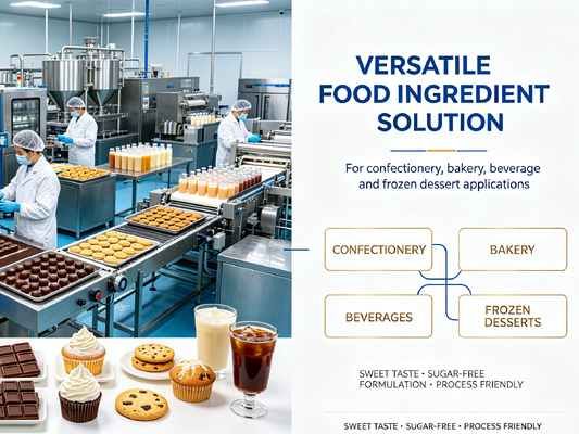 High Purity Maltitol Powder White Crystalline Sugar‑free Sweetener, Low Calorie Bulking Agent Comply with FCC USP EP Standards, Bulk Packed in 25kg Kraft PE Liner Bag for Food Processing Industry