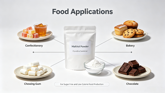 Food Grade Maltitol Crystalline Powder E965 Non‑Cariogenic Polyol Sweetener Multiple Mesh Options For Sugar‑Free Chocolate Hard Candy And Baked Goods Production