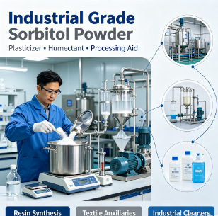 Sorbitol Powder Food Grade Low Moisture, E420 CAS 50-70-4, Sweetener and Humectant for Low Moisture, 25kg PP Bag, Bulk Supply