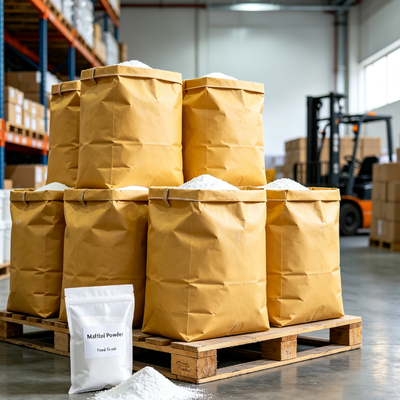 Maltitol Powder BP USP EP Grade 30-400 Mesh, E965 CAS 585-88-6, Non-Cariogenic Sweetener for Chewable Tablet, 25kg PP Bag