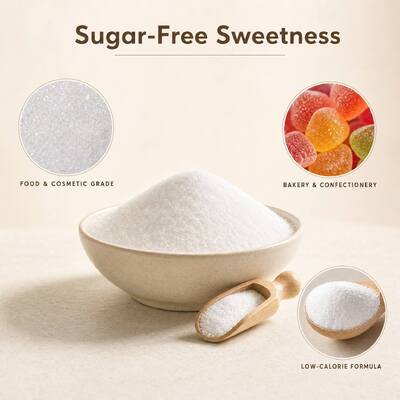 Sorbitol Powder D-Sorbitol D-Glucitol Crystalline Sugar Alcohol E420 CAS 50-70-4 Food Grade FCC USP Bulk Powder for Confectionery Bakery Cosmetic and Pharmaceutical Industry China Manufacturer