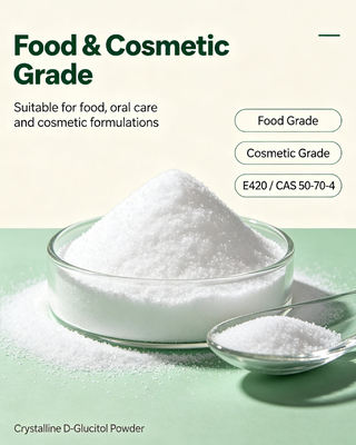 Food & Cosmetic Grade Sorbitol Powder 99% D-Glucitol CAS 50-70-4 E420 Bulk Sweetener Humectant for Bakery, Confectionery and Skincare