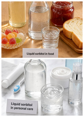 Sorbitol Syrup 70% Liquid Sweetener Base for Gummy Candy Ice Cream Jam Filling Beverage Production