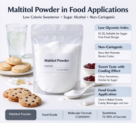 Maltitol Powder for Sugar-Free Chocolate, Candy & Chewing Gum Manufacturing, Bulk Wholesale Supply