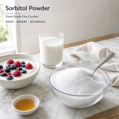 Sorbitol Powder Food Grade Anti-Crystallizing Sweetener for Sugar-Free Candy and Chewing Gum, Original Manufacturer