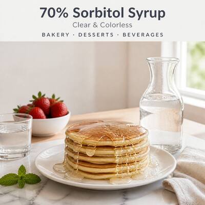 Sorbitol Solution 70% Food Grade for Bakery Filling, E420 D-Glucitol, Non-Crystallizing Sugar Alcohol Polyol, 250kg Drum