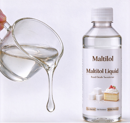 Liquid Maltitol Syrup for Candy, Chewing Gum, Bakery, Ice Cream and Beverage Manufacturing, Sugar Free Bulk Sweetener and Polyol