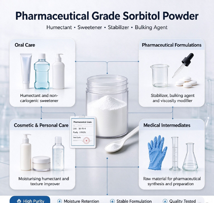 Sorbitol Powder for Pharmaceutical & Healthcare Manufacturers, Bulk Pharmaceutical Grade Sorbitol Powder Wholesale Supply