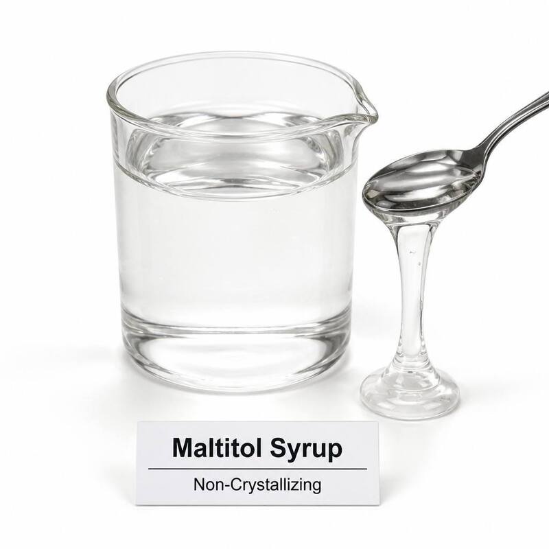 Food Grade Maltitol Liquid Syrup Non-Crystalline Sugar Alcohol Sweetener, Multi-Functional Polyol Works as Humectant, Stabilizer and Texture Improver for Liquid Food and Oral-Care Manufacturing