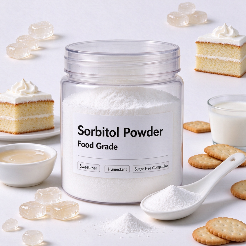 Food Grade Sorbitol Powder D-Sorbitol 40-120 Mesh Granular Sweetener for Sugar-Free Confectionery and Beverage, Factory Direct